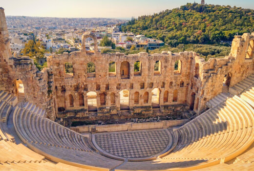 Antikes Theater auf Peloponnes Griechenland