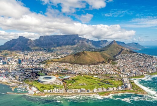 Blick auf Kapstadt in Südafrika