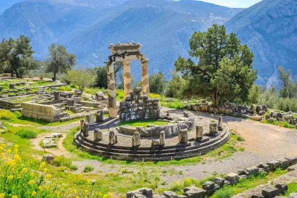 Delphi in den Bergen von Parnassus Zentralgriechenland